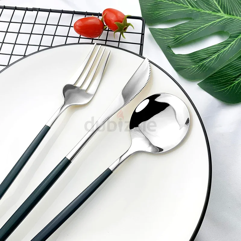 Sleek and Stylish 24-Piece Stainless Steel Cutlery Set - Perfect for Modern Dining!63215872061825114