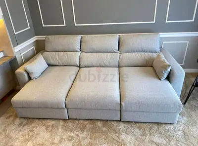 Looks new IKEA Eskilstuna L Shape Sofa Bed Grey