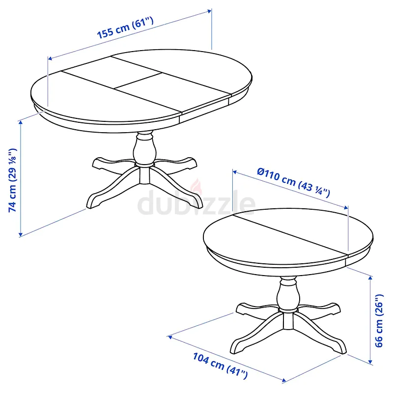 Ikea extendable dinning table with 4 comfy chairs63216833515009111