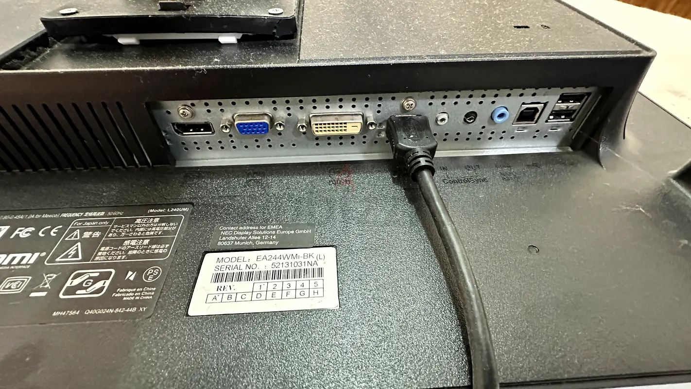 NEC Computer Monitor 24 inch63254998735489112