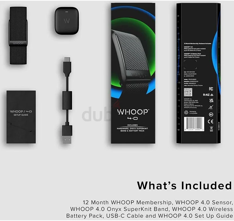 جهاز تتبع اللياقة البدنية Whoop 4.0 مع حزام سوبر نايتس، مقاوم للماء، يتتبع تكوين الجسم، يراقب ويوفر63262408987394112