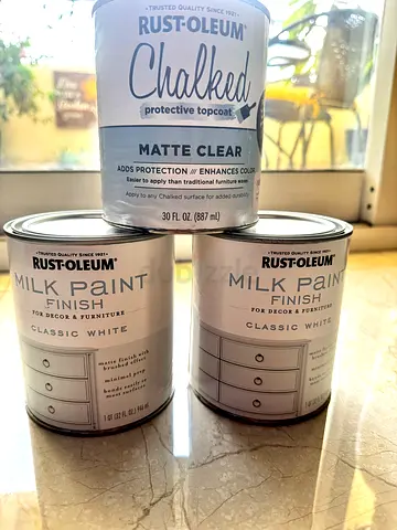 3 x tins of Rust-Oleum Milk Paint  Protective Topcoat Bundle - Perfect for Your DIY Projects!
