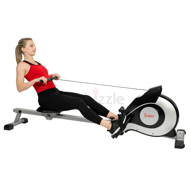 Sunny Health  Fitness Magnetic Rowing Machine for Home, Rower Machine with Extended Slide Rail, Ful63241663536003110