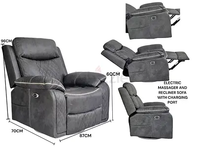 Recliner sofa with massager