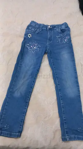 Stylish Kids Denim Jeans with Beautiful Embroidery