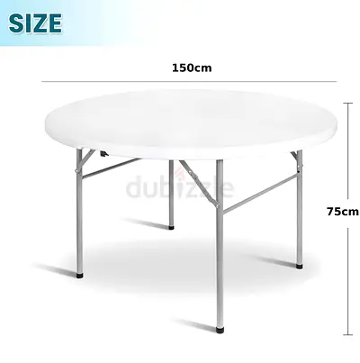 Sturdy Round Folding Table - Perfect for Any Event!