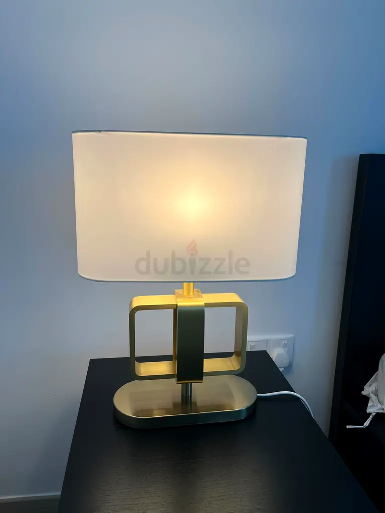 Modern Gold Table Lamps with White Shade - Luxury Design