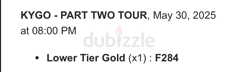 Kygo concert ticket629296557754911125