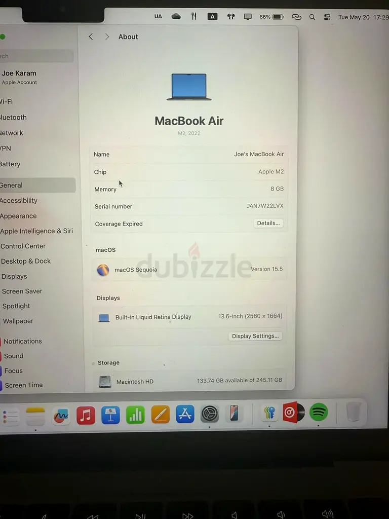 Macbook air M263256605206018111