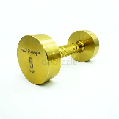 Luxury Gold Colored Premium Round Dumbbells