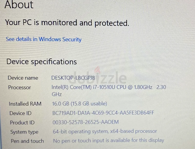 لاب توب لينوفو ثينك باد E15 مقاس 15.6 بوصة: إنتل كور i7 - الجيل العاشر - ويندوز 11 برو63255529189251111