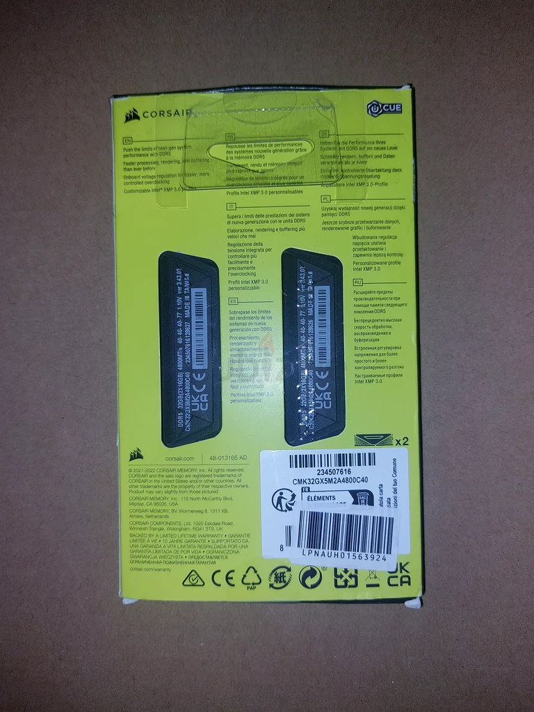 32GB (2x16) DDR5 RAM Corsair Vengeance Perfect for Gaming and Productivity!63257117008387111