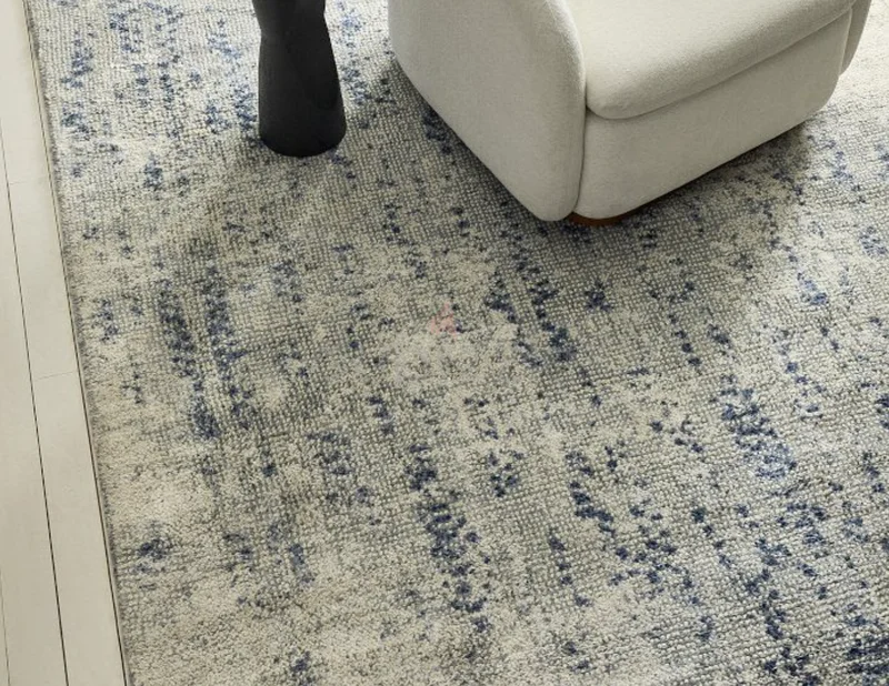West Elm مفرش أزرق متقطع62865808928770111