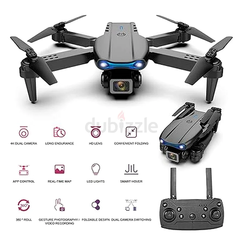 كاميرا طائرة احترافية 4K 720P E99 (دوران 360 درجة)63240632935553112