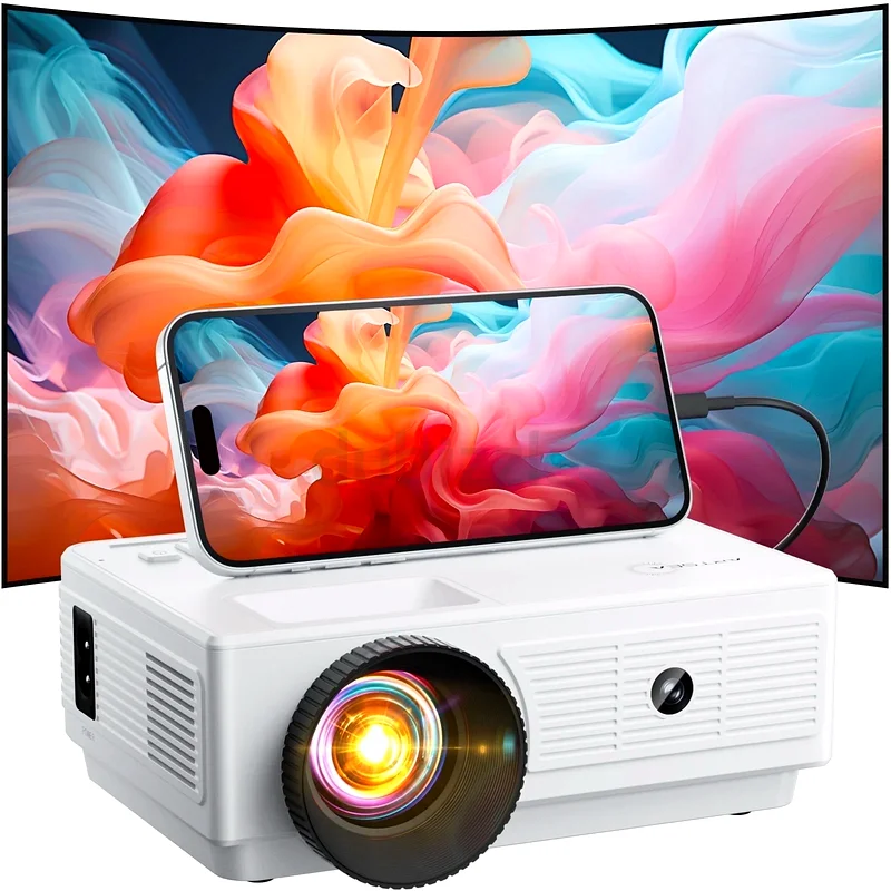 ELEPHAS Mini Projector 1080P with Bluetooth Home Theater Video Projector Compatible with iOS/Android632623998996491111