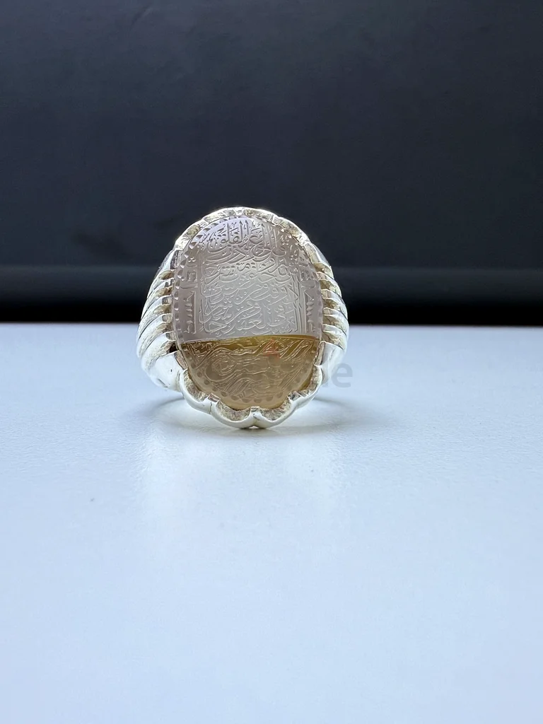 A ring with a Yemeni agate stone engraved with Surah Al-Falaq63173515636737113