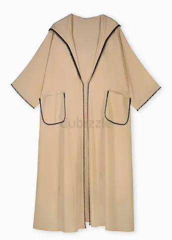 RIVA Oversized hooded abaya free size Brand New baige color