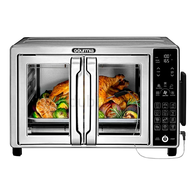 Gourmia 6-Slice Stainless Steel Digital Air Fryer Oven with Integrated63197650130690112