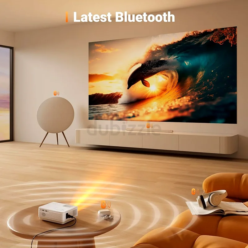 ELEPHAS Mini Projector 1080P with Bluetooth Home Theater Video Projector Compatible with iOS/Android63262399899649111