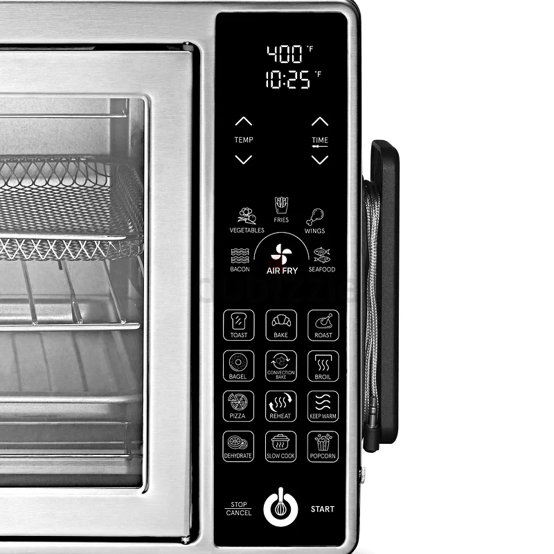 Gourmia 6-Slice Stainless Steel Digital Air Fryer Oven with Integrated63197650130690113