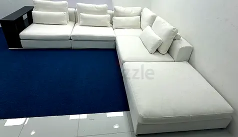Almost like new condition marina home modular sofa with footstool