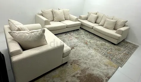 The one brand Kingston beige color 3+2 seater sofa