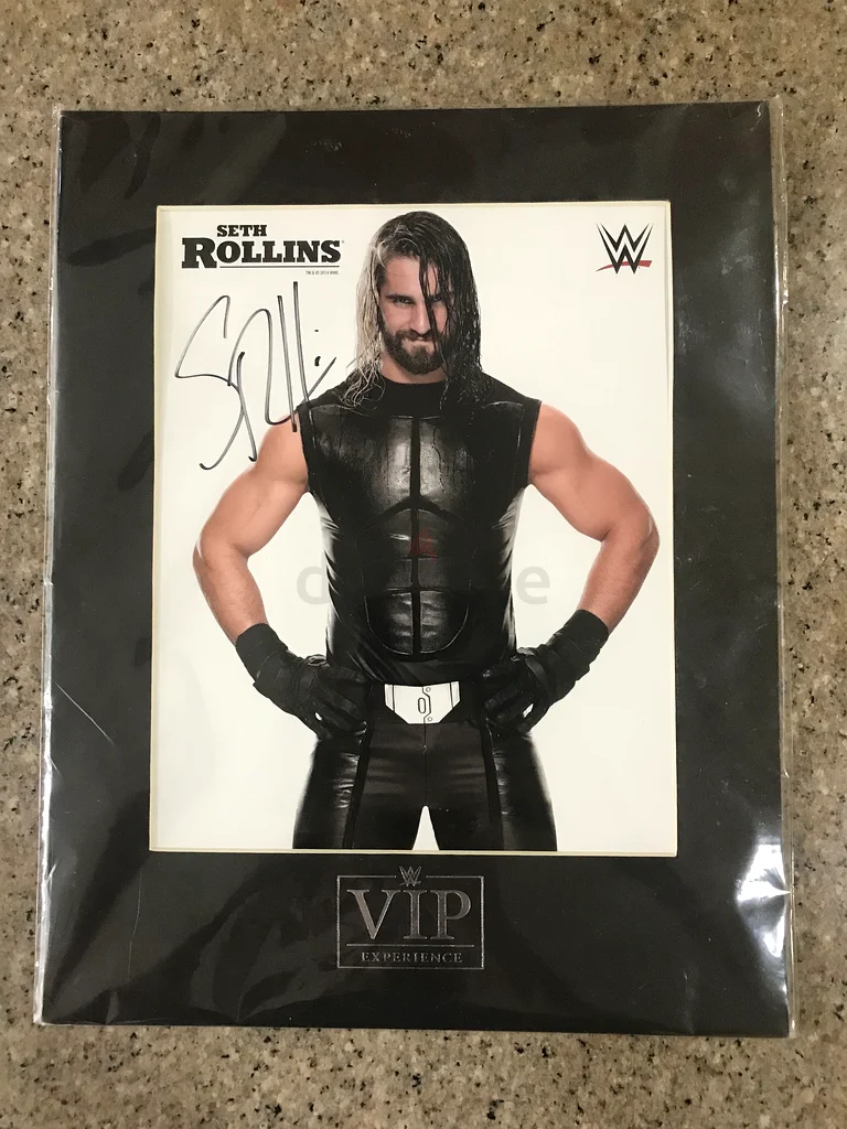 Autographed Portrait of WWE Superstar Seth Rollins63226790436738111