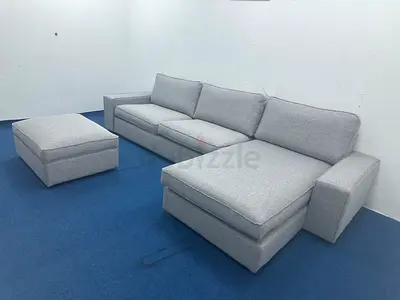 Ikea kivik lshape sofa with footstool