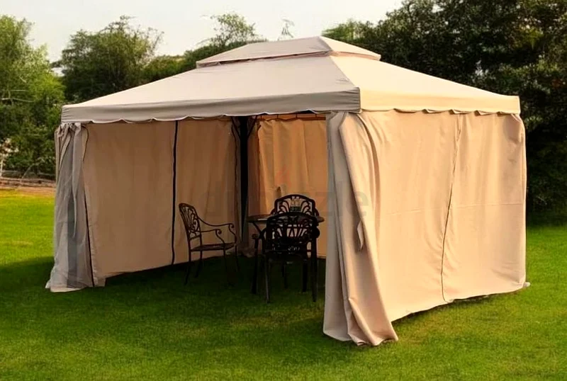Brand New  3x4m Gazebo Tent , Beige Fabric with metal Frame63220322201345111
