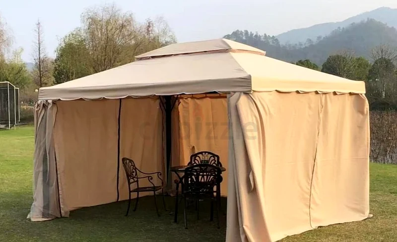 Brand New  3x4m Gazebo Tent , Beige Fabric with metal Frame63220322201345112