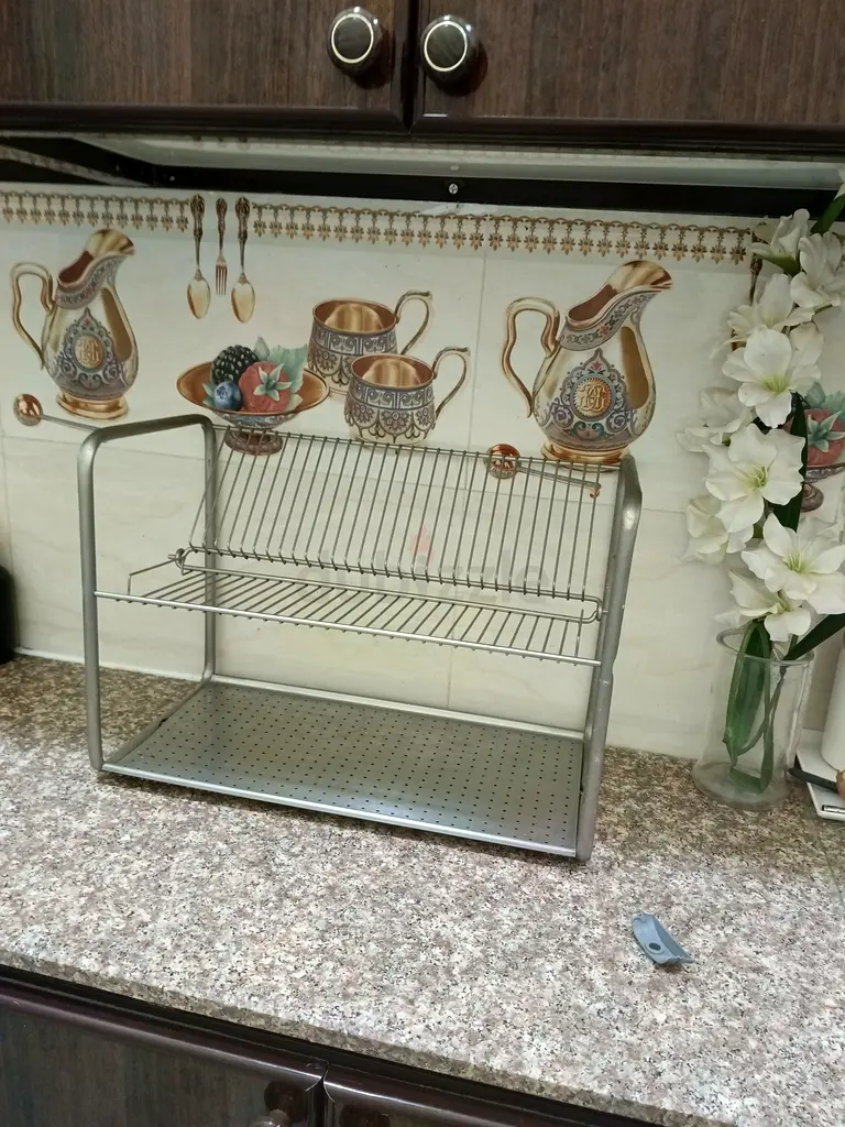 Stylish Two-Tier Metal Kitchen Rack ikea