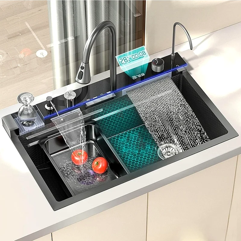 Luxury Black Kitchen Sink with Digital Display63263505303425112