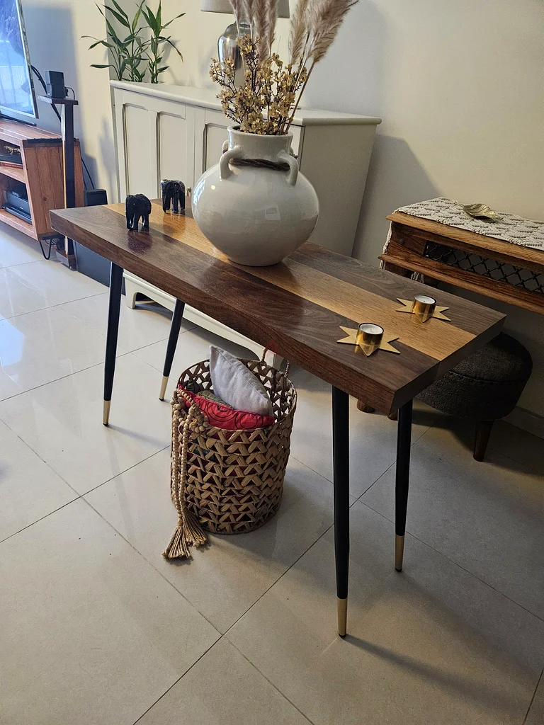 American Walnut and Oak Console.63217825522049111