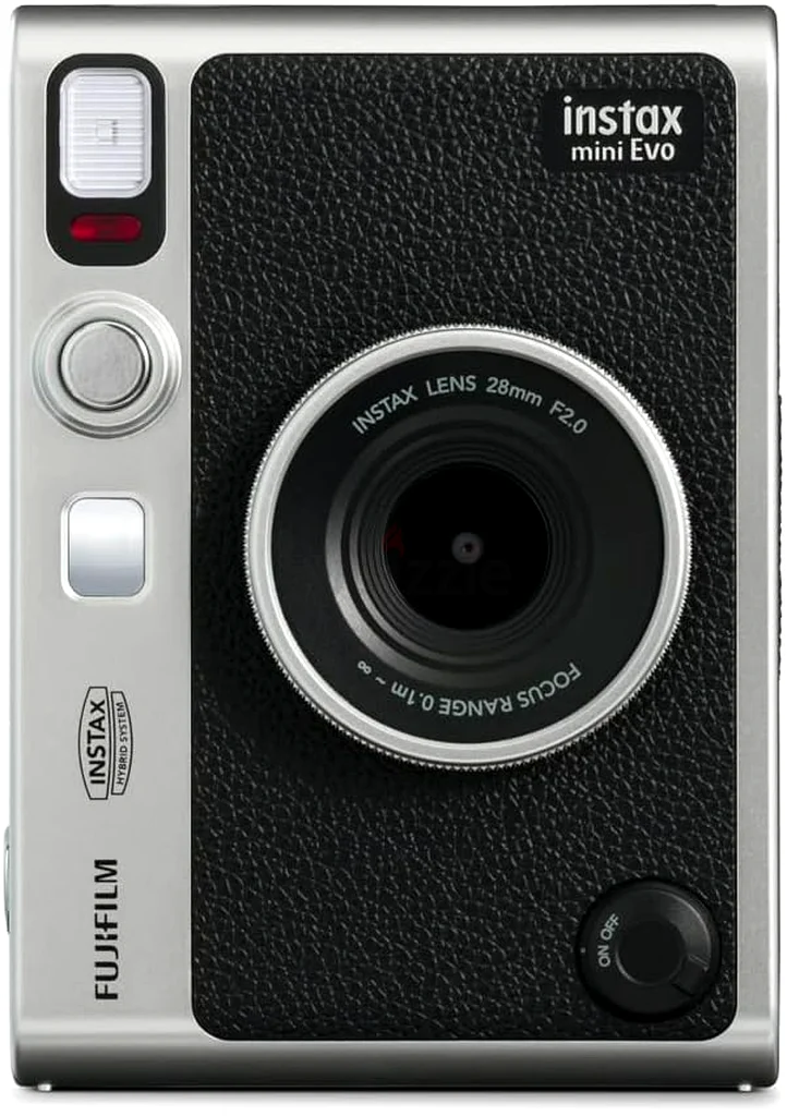 Fujifilm INSTAX Mini EVO Hybrid Instant Camera – Black (USB-C) | Instant Print with Digital Preview,63241664843393111