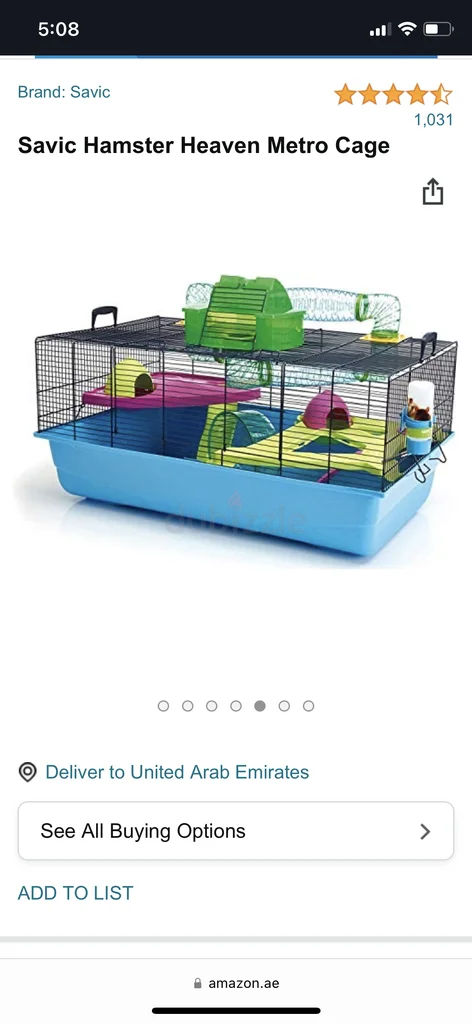Spacious Cage with Accessories for Hamster62930650143361113
