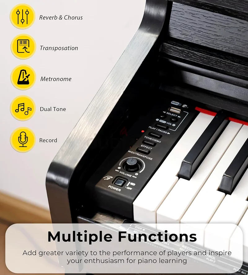Digital Piano with Stool - 88 Keys Weighted Hammer Action63227279597313112