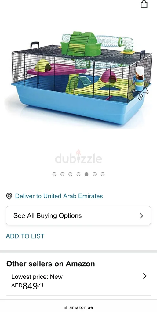 Spacious Cage with Accessories for Hamster62930650143361116
