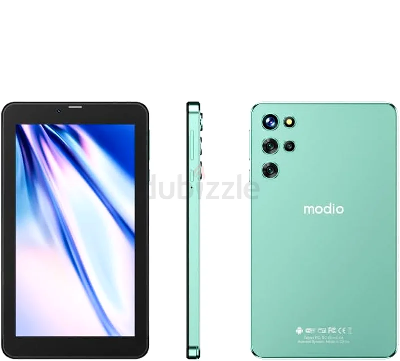 جهاز لوحي Modio M798 أندرويد، شاشة HD مقاس 7 بوصات، 6 جيجابايت رام، 256 جيجابايت تخزين، واي فاي، كاميرا مزدوجة، لوحة مفاتيح632218517811221125