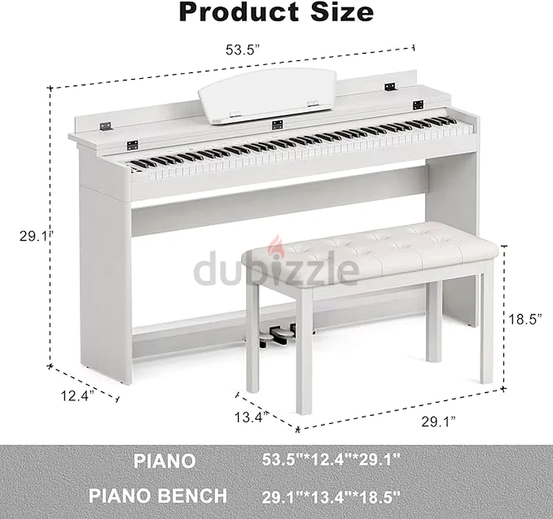 White Digital Piano 88 Hammer Action Keyboard63227279609859113