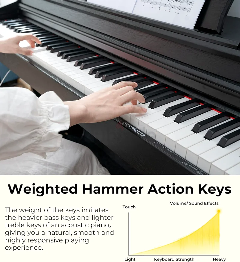 Digital Piano with Stool - 88 Keys Weighted Hammer Action63227279597313111