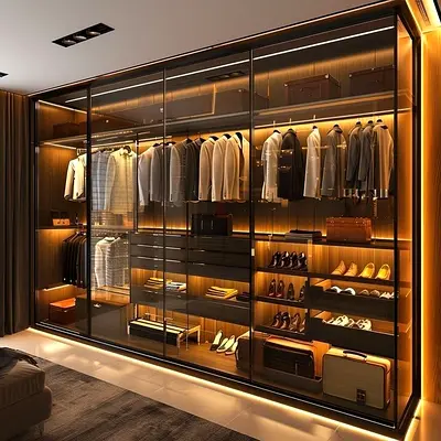 Aluminium  door frame glass cabinet