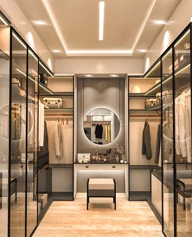 Aluminium door frame glass cabinet