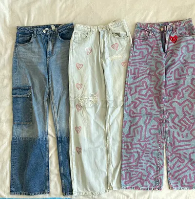 3 pairs of girl jeans lot
