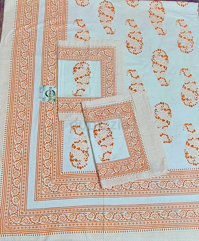 Jaipuri handblock king size cotton bedsheets63217332546561114