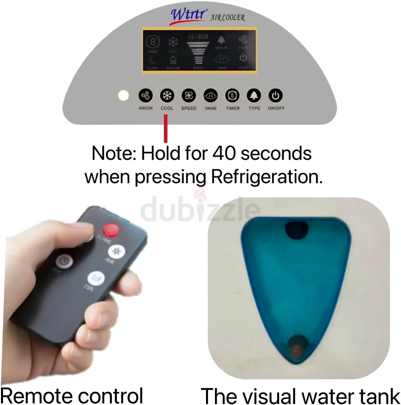 air cooler Remote control Air Conditioner Air Cooler,600W.120 Liter Water Tank.Home Cooler Small Air63200163308803111