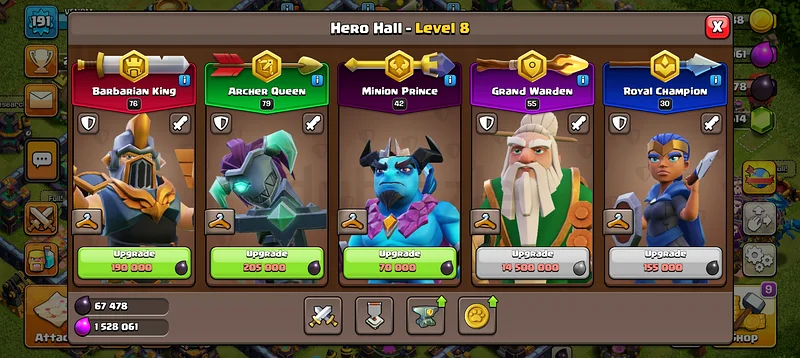 Clash of Clans account town hall 14 fully max and have more than 600 gems, used properly63174331961731114