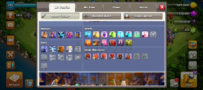Clash of Clans account town hall 14 fully max and have more than 600 gems, used properly63174331961731112