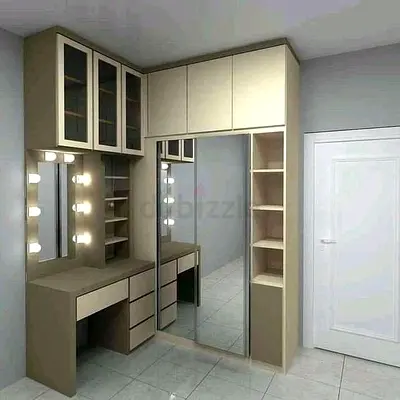 Storage cabinet with vanity