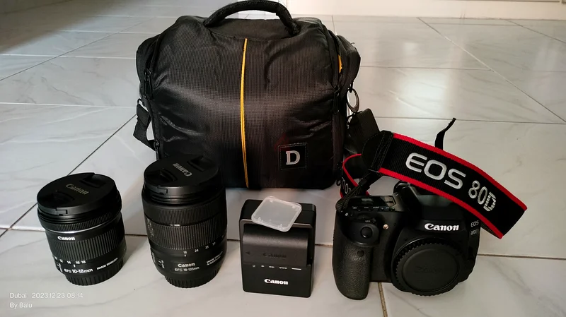 طقم كاميرا كانون EOS 80D - مع عدستين63172679640067112