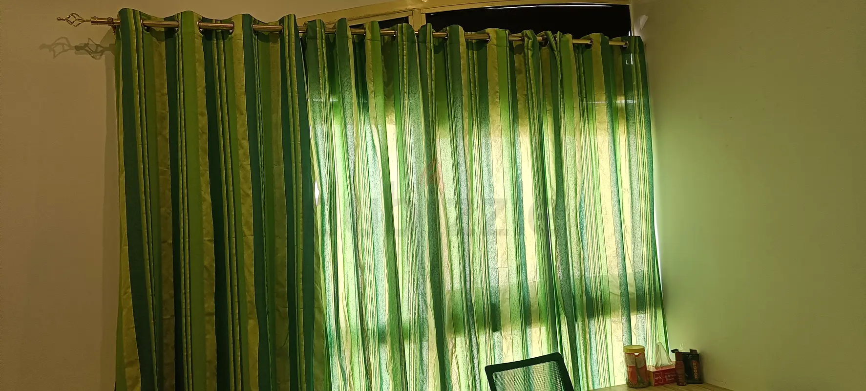 Cortinas de 140 cm x 265 cm (4 unidades) con varilla para cortinas